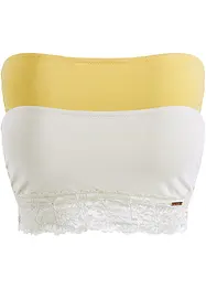 Lot de 2 soutiens-gorge bandeau coton, bonprix