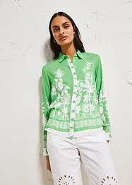 Vokuhila-Bluse aus fließender Viskose, bonprix