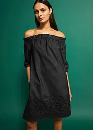 Off-Shoulder-Kleid mit Stickerei, bonprix