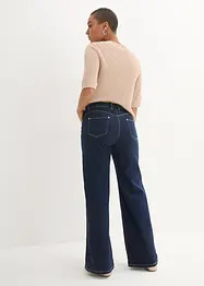 Wide-Leg-Jeans Mid Waist, Stretch, bonprix