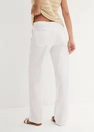Pantalon large en lin mélangé, bonprix