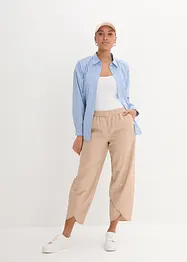 Pantalon 3/4 en léger lin mélangé, bonprix