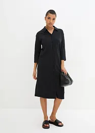 Shirt-Blusen-Kleid in Midi-Länge aus Baumwolle, bonprix