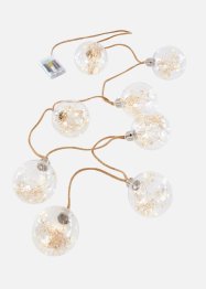 LED-Lichterkette mit 8 Kugeln mit Trockenblumen, bpc living bonprix collection