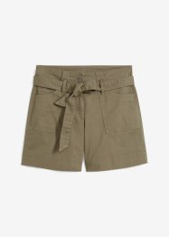 Twill-Shorts mit Bindegürtel, bpc bonprix collection