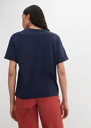 T-shirt avec détail aux manches, bonprix