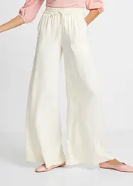 Pantalon large et fluide à taille élastiquée, bonprix