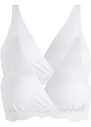 Lot de 2 soutiens-gorge d'allaitement sans armatures avec coton, bonprix