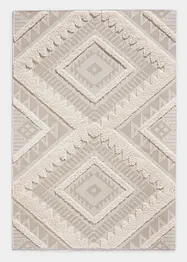 Tapis à longues mèches avec motif en relief, intérieur et extérieur, bonprix