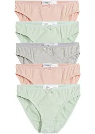 Mädchen Slip mit Bio-Baumwolle (5er Pack), bonprix