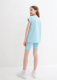 Mädchen Shirt +  Radler (2-tlg. Set) mit Bio-Baumwolle, bpc bonprix collection
