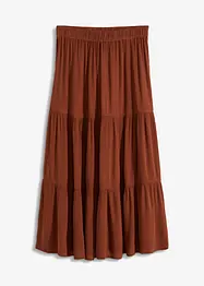 Jupe midi en viscose, effet froissé, bonprix