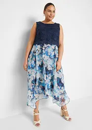 Robe en crêpe avec dentelle fine, bonprix