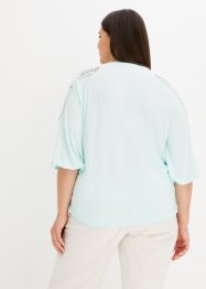 T-shirt oversize avec dentelle crochet, BODYFLIRT