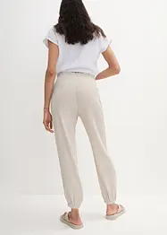 Pantalon en gaze de coton avec ceinture smockée, bonprix