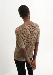 Ajourpullover mit bunten Pailletten, bonprix