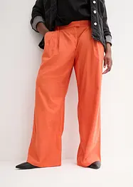 Pantalon palazzo en lin mélangé, coupe très large, bonprix