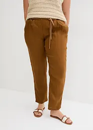 Pantalon taille élastique 100 % lin, bonprix