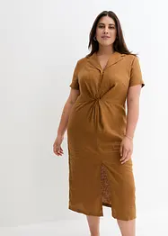 Robe 100 % lin twistée à la taille, bonprix PREMIUM