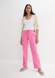 Pantalon en lin majoritaire avec taille élastique, Flare, bpc bonprix collection