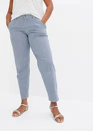 Barrel-Jeans gestreift, bonprix