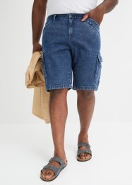 Cargo-Jeans-Bermuda aus Bio Baumwolle, Loose Fit, RAINBOW