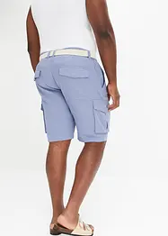 Bermuda cargo avec lin et ceinture, Regular, bonprix