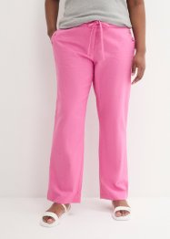 Pantalon en lin majoritaire avec taille élastique, Flare, bpc bonprix collection