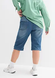 Jeans Bermuda Mid Waist mit gekrempeltem Saum, bonprix