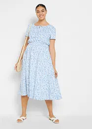 Midikleid aus elastischem Bio-Baumwoll-Mix, bonprix