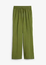Pantalon ample à taille élastiquée en viscose mélangée, bonprix
