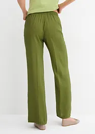 Pantalon ample à taille élastiquée en viscose mélangée, bonprix