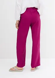 Pantalon ample à taille élastiquée en viscose mélangée, bonprix