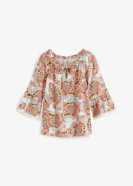 Blouse imprimée à dentelle, bonprix