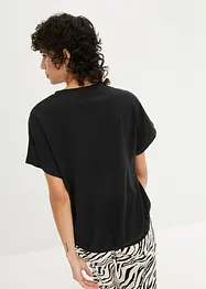 Shirt mit Bindedetail am Saum aus Baumwolle-Viskose-Mix, bonprix