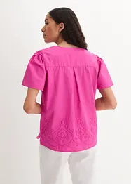 Bluse mit Flügelärmeln und  Lockstickerei, bpc bonprix collection