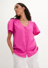 Bluse mit Flügelärmeln und  Lockstickerei, bpc bonprix collection