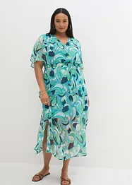 Chiffon Kleid mit Flügelärmeln, bonprix