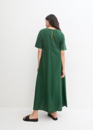 Maxi-Kleid mit Leinen und Tunnelzug in der Taille, bpc bonprix collection