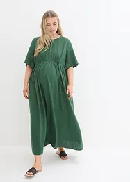 Maxi-Kleid mit Leinen und Tunnelzug in der Taille, bpc bonprix collection