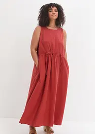 Robe longue tissée avec lin, bonprix