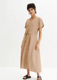 sommerliches Kleid mit Bindegürtel in der Taille, bonprix