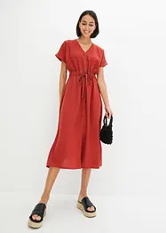 sommerliches Kleid mit Bindegürtel in der Taille, bonprix