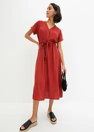 sommerliches Kleid mit Bindegürtel in der Taille, bonprix