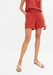 Gerade geschnittene Shorts mit Leinen, bpc bonprix collection