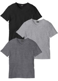 Lot de 3 T-shirts col V, bpc bonprix collection