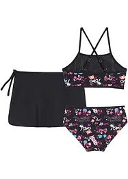 Mädchen Bikini mit Rock (3-tlg.Set), bonprix