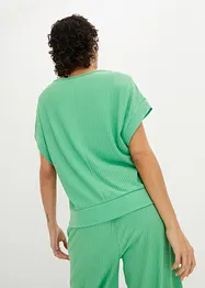 Rippshirt mit Fledermausärmeln, bonprix