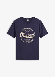 T-shirt à col V, 100% coton, bonprix