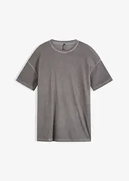 T-shirt côtelé oversize aspect délavé, bonprix